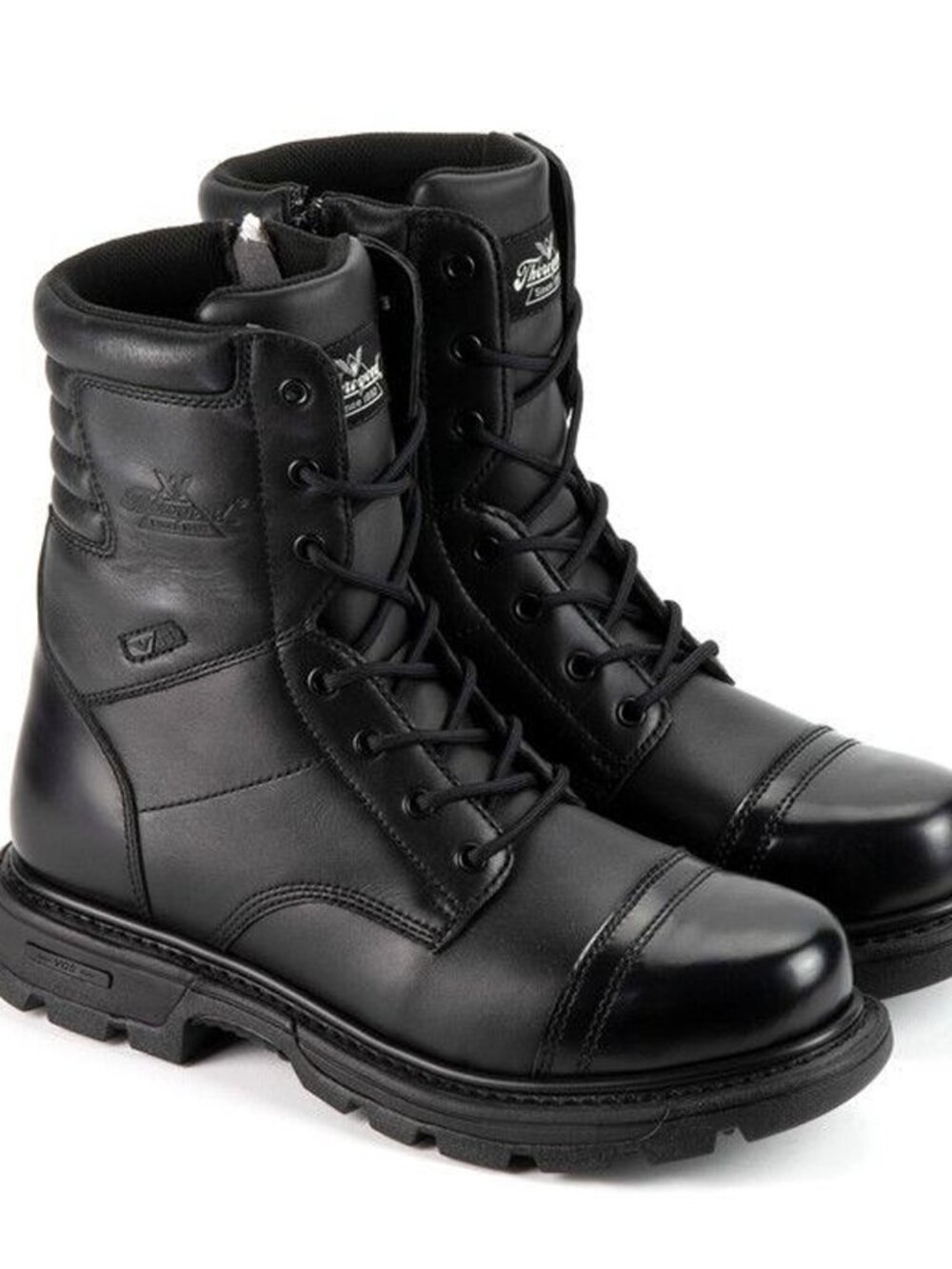 Thorogood Womens Black Tactical Jump Boots 8" Side-Zip Gen-Flex2 834-6888 Size 7